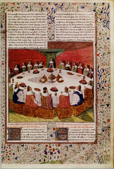 Erscheinung des Heiligen Grals, aus der Queste del Saint Graal, ca. 1470 von French School
