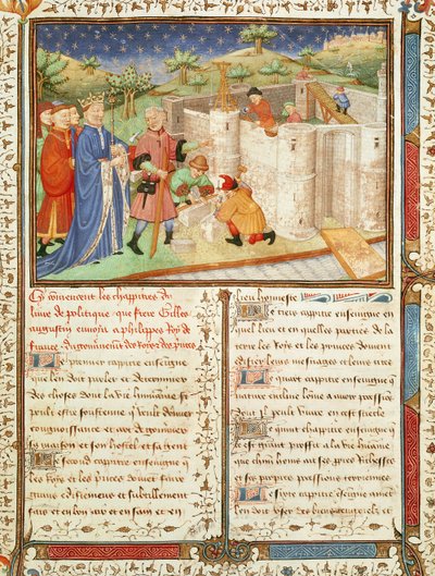 Ms 1015 fol.1 Illustration aus Gouvernement des Rois et des Princes von French School
