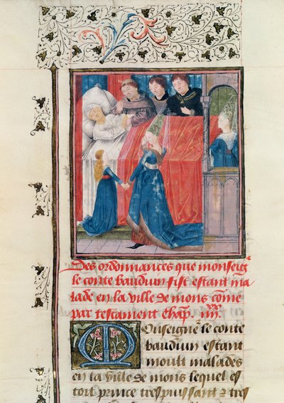Letzte Krankheit von Graf Balduin V. von Hennegau von French School