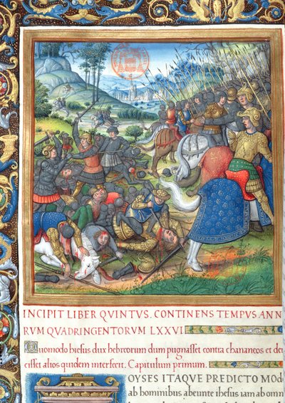 Ms. 1581 f. 154 Illustration aus Buch VIII (Vom Tod Davids bis zum Tod Ahabs), Kapitel 1 der Antiquitates Judaicae von Flavius Josephus von French School