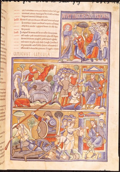 Ms 1 f.93r Die Geschichte von David, aus der Souvigny-Bibel von French School