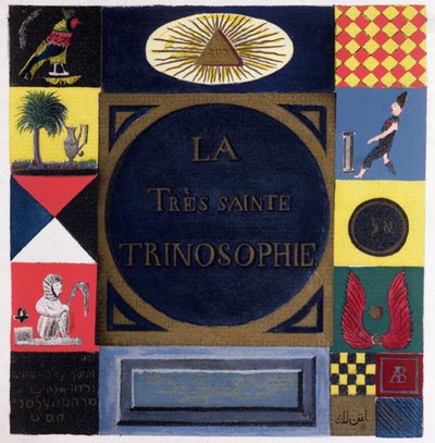Ms 2400 Frontispiz von La Tres Sainte Trinosophie zugeschrieben dem Comte de Saint-Germain (1696-1784) von French School