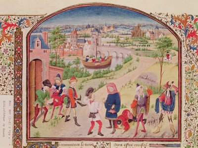Ms 927 Fol.29v Mut und Feigheit, aus Ethik, Politik und Ökonomie von Aristoteles (384-322 v. Chr.) von French School