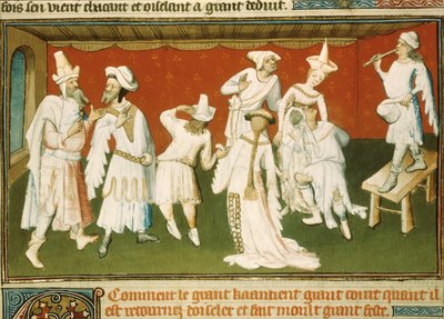 Ms Fr 2810, Festmahl des Großen Khans in Khanbaliq, Miniatur aus 