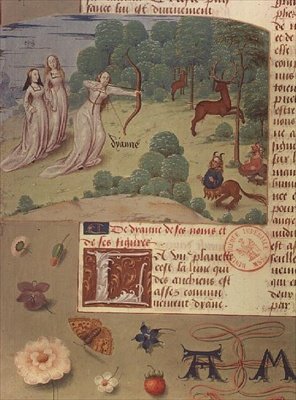 Ms Fr 9197 fol.140v Diana bei der Jagd, aus Livre des Eschecs D