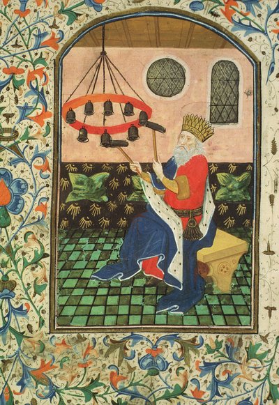 Ms Gen 288 f.183v König und Musik, um 1460 von French School