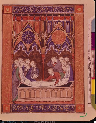 Das Begräbnis von Jakob in Kanaan, aus dem Psalter von St. Louis, ca. 1258-70 von French School