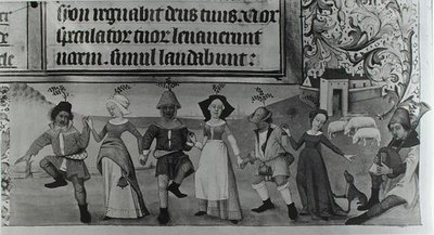 Ms Lat 1173 f.20 Pastoraltanz, aus den Stunden von Charles d