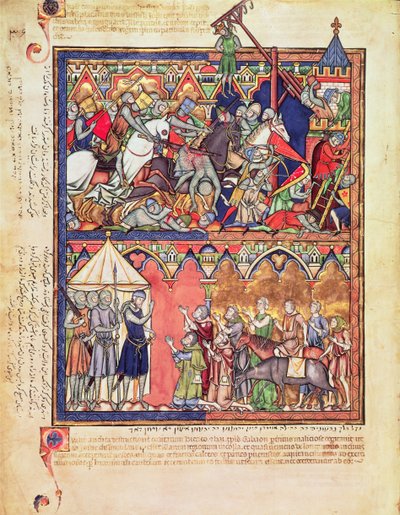 Josua, aus der Morgan Picture Bible, ca. 1244-54 von French School