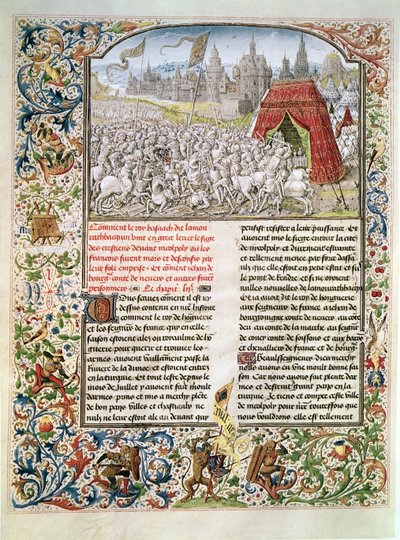 Ms t.4 fol.230 Schlacht von Nikopolis im Jahr 1396, Faksimile des Breslauer Manuskripts, aus Froissarts Chronik, 1472 von French School