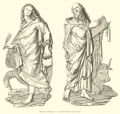 Museum von Alençon, Heiliger Johannes und Heiliger Lukas von French School