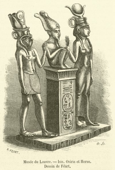 Louvre-Museum, Isis, Osiris und Horus von French School