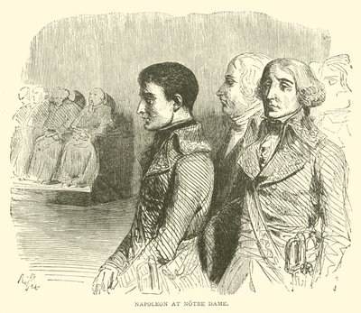 Napoleon in Notre Dame (Stich) von French School