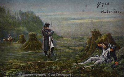 Napoleon bei Waterloo von French School