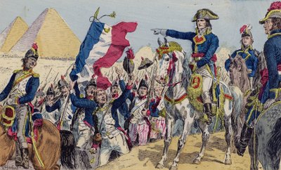 Napoleon in der Schlacht bei den Pyramiden, Ägypten von French School