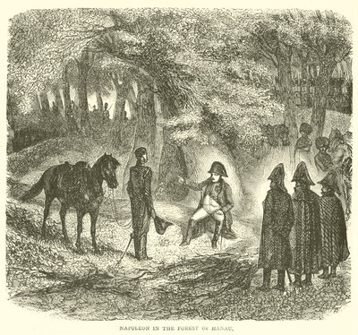 Napoleon im Wald von Hanau (Gravur) von French School