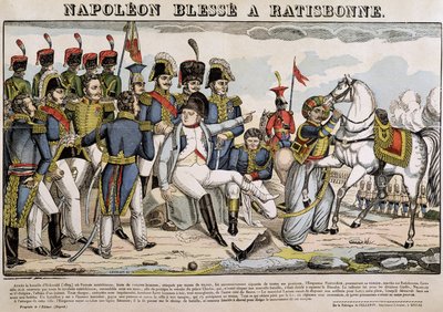 Napoleon verwundet in Regensburg - Bild von Epinal von French School