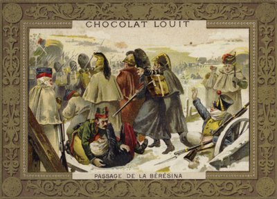 Napoleons Grande Armée überquert den Fluss Beresina auf dem Rückzug aus Russland, 1812 von French School