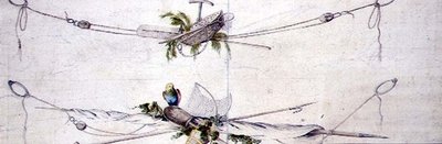 Nautisches Kartuschen-Design mit einem Papagei, ca. 1800 von French School