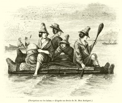 Navigation auf den Balsas (Gravur) von French School
