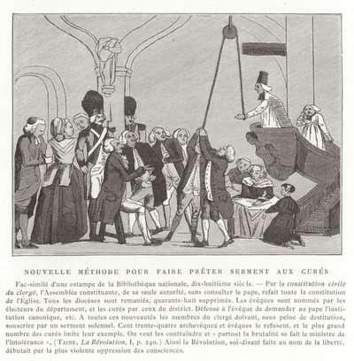 Neue Methode zur Ablegung von Eiden durch Priester, Französische Revolution von French School