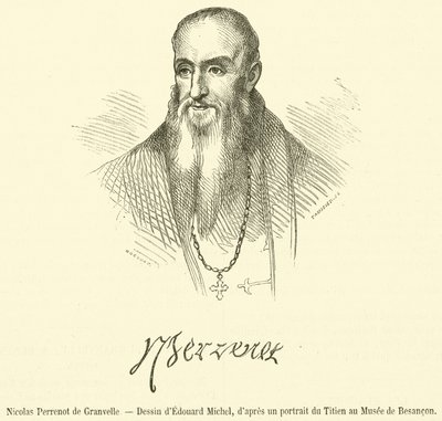 Nicolas Perrenot de Granvelle (Stich) von French School