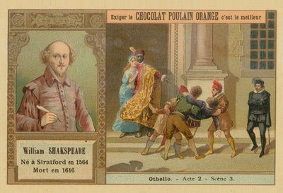 Othello, Chocolat Poulain Orange Sammelkarte von French School