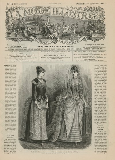 Seite aus La Mode Illustrée von French School
