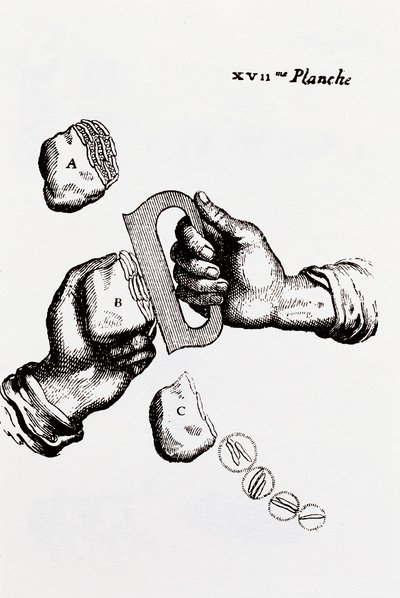 Seite aus "Les principes de philosophie" von René Descartes (1596-1650) von French School