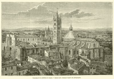 Panorama der Kathedrale von Siena von French School