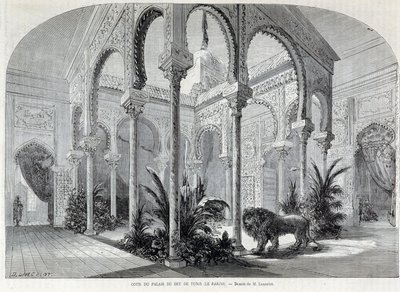 Parc du Montsouris: Inneres des Palais du Bey in Tunis auf der Weltausstellung von 1867 von French School