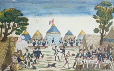 Fest für die russischen Grenadiere von den Grenadieren der Grande Armée, 30. Juni 1807 von French School