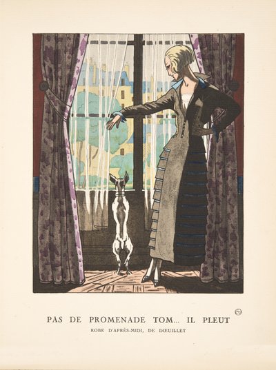 Pas de Promenade Tom …il Pleut, aus einer Sammlung von Modeplatten von French School