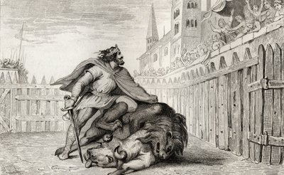 Pippin III. (714-68) der Kurze mit dem Löwen und dem Stier, aus 