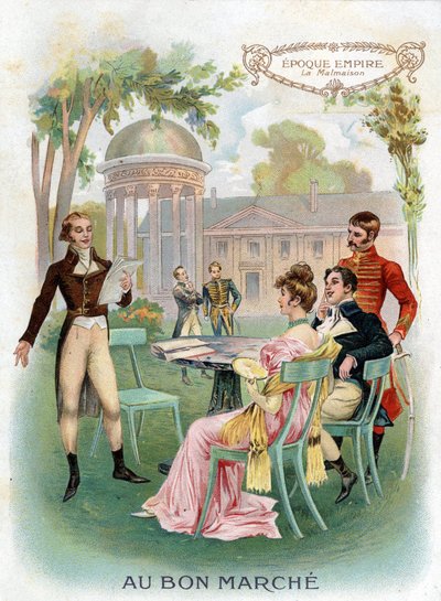Empire-Periode: Malmaison. Chromolithographie „Au Bon Marché“ um 1890. von French School