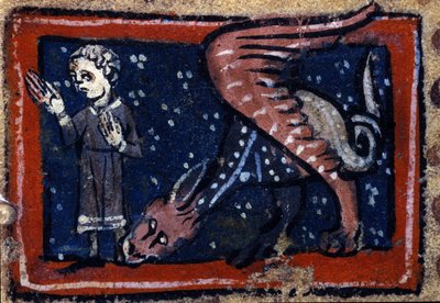 Peryton aus einem französischen Bestiarium des 14. Jahrhunderts. Biblioteca Trivulziana. von French School