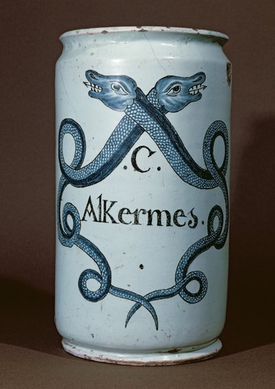 Pharmazeutisches Gefäß für Alkernes, aus Rouen, ca. 1770 von French School