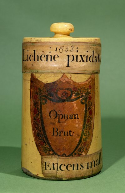 Apothekerglas zur Aufbewahrung von rohem Opium, 1632 (Keramik) von French School
