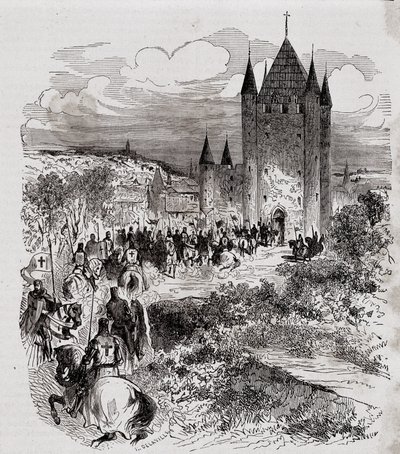 Philippe der Schöne, der sich nicht sicher fühlte, suchte Zuflucht im Tempelturm - in „Paris durch die Jahrhunderte“ von H. Gourdon de Kenouillac, hrsg. F. Roy, tax. Chanaine & fils, Band I von French School