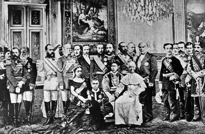 Fotomontage der Weltherrscher, 1867 von French School