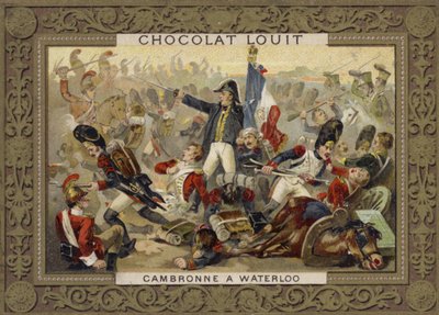 Pierre Cambronne, französischer General, in der Schlacht von Waterloo, 1815 von French School