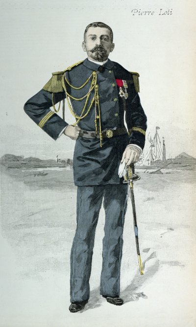Pierre Loti (1850-1923), Titelillustration der La Revue Illustree, 1. Oktober 1889 von French School