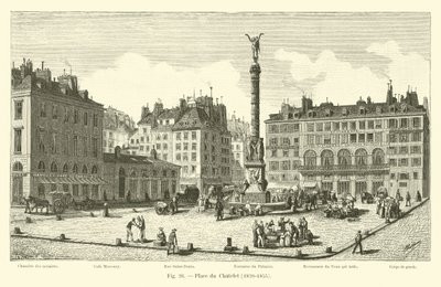 Place du Châtelet, 1820-1855 von French School