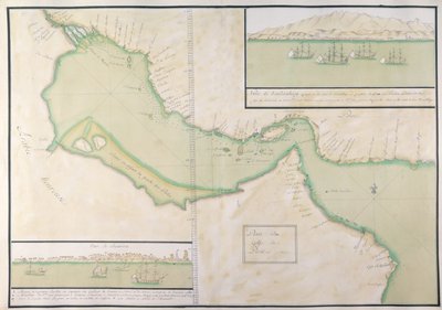 Plan des Persischen Golfs (handkolorierter Stich) von French School