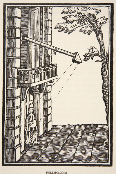 Polemoskop, Kopie von Boris Mestchersky, Illustration aus Histoire de la Nation Francaise, Sciences, Bände I & II, von Gabriel Hanotaux, 1924 von French School