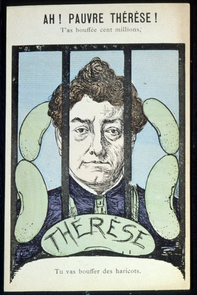 Arme Therese, du hast eine Million verschlungen, du wirst Bohnen verschlingen, ca. 1903 von French School