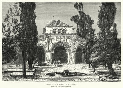 Portal der Moschee von El Aksa (Stich) von French School