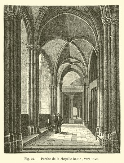 Portal der oberen Kapelle, um 1840 von French School
