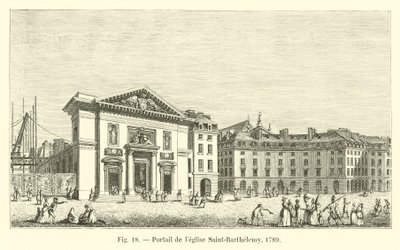 Portal der Kirche Saint-Barthélemy, 1789 von French School