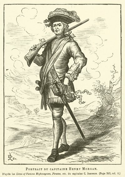 Porträt von Kapitän Henry Morgan von French School